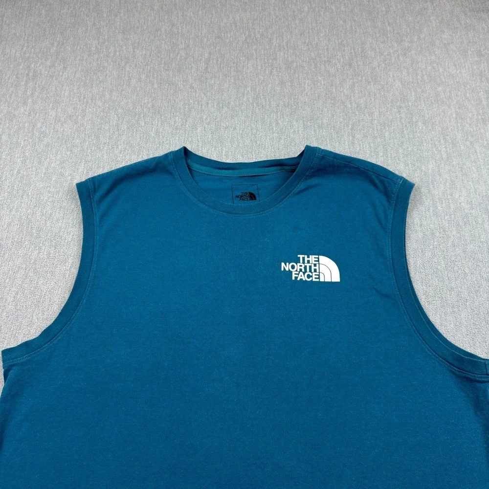 The North Face Tank Mens Large Blue Running Trail‎ Hiking Athletic Workout Gym